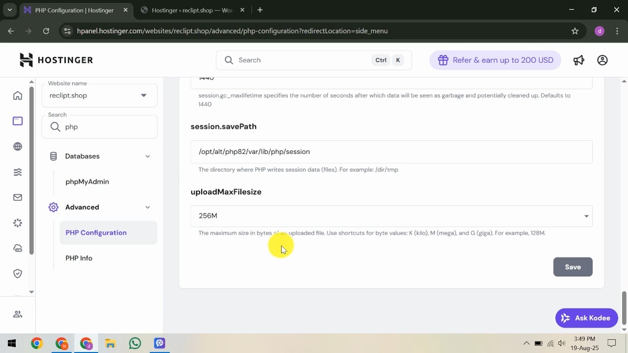 How To Increase Max Upload Size in Hostinger