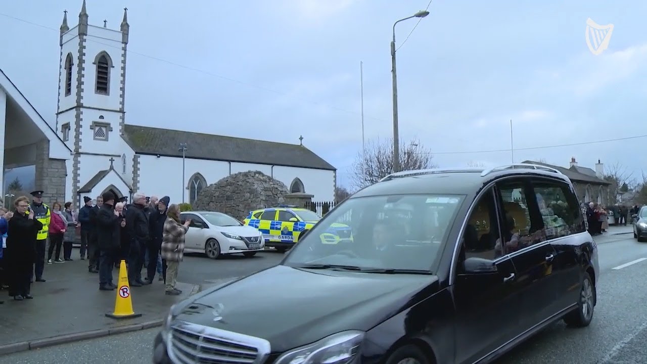Huge crowds gather for funeral of RTE broadcaster Marian Finucane
