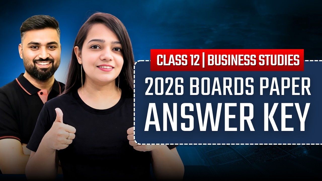 Business Studies 2026 Boards Answer Key | CLASS 12 ISC | Shubham Jagdish | 8112601234