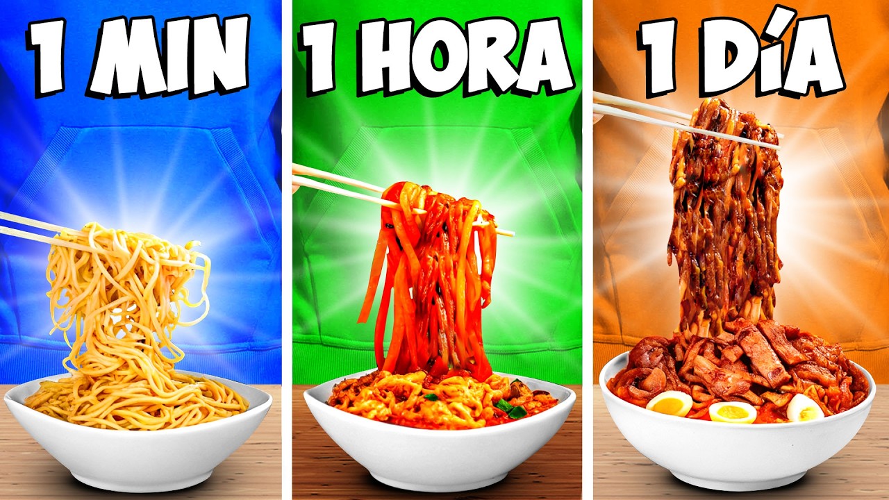 1 minuto vs. 1 hora vs. 1 día Fideos por VANZAI