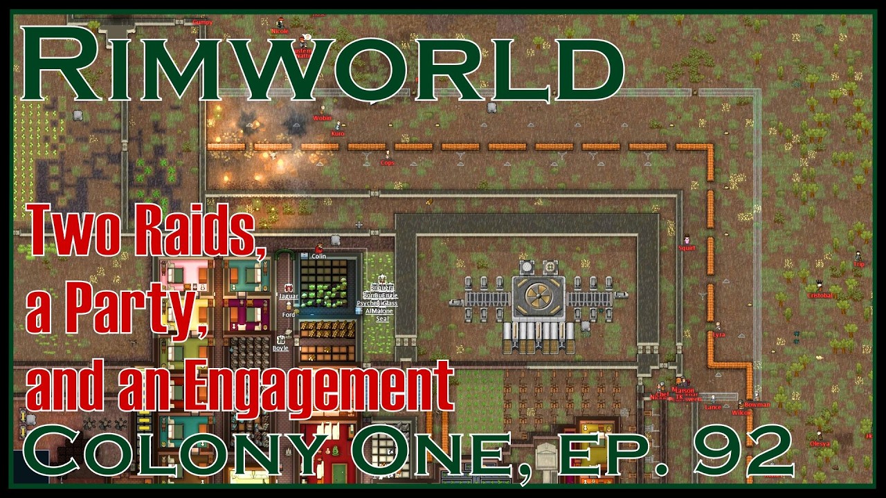 Two Raids, a Party, and an Engagement - RimWorld - Colony One, Ep. 92