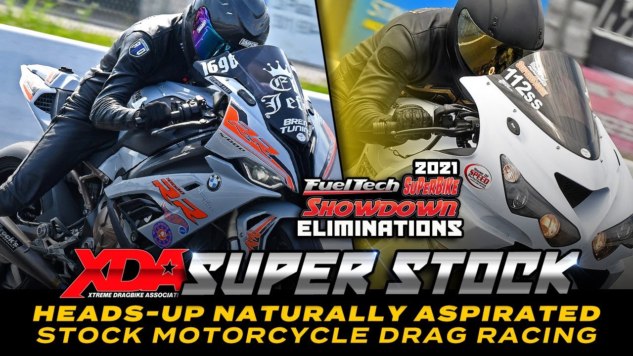 XDA Super Stock Eliminations - Heads up Naturally Aspirated Stock Motorcycle Drag Bike Racing