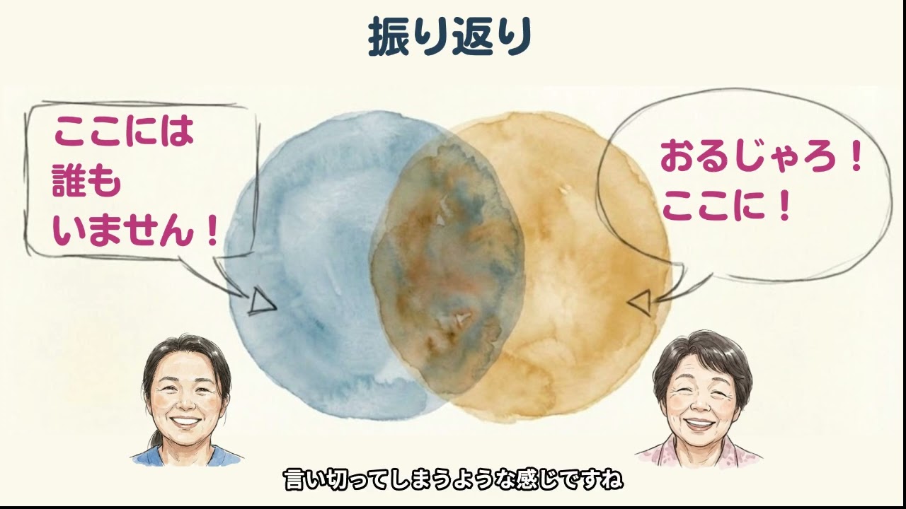3-シーン１振り返り【認知症を持つ人とのかかわり：VR体験】