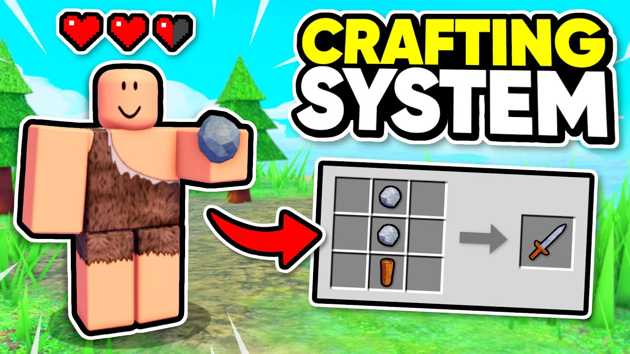 Adding CRAFTING to my Roblox SURVIVAL GAME...