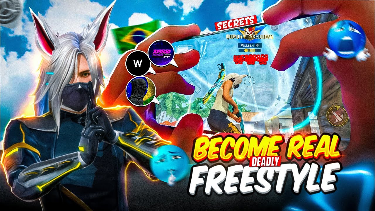 HOW TO BECOME DEADLY 🇧🇷 FREESTYLE 🥶💀 PLAYER 🤯 IN FREE FIRE ⚡ | BEST FREESTYLE MOVEMENTS IN FF 💀
