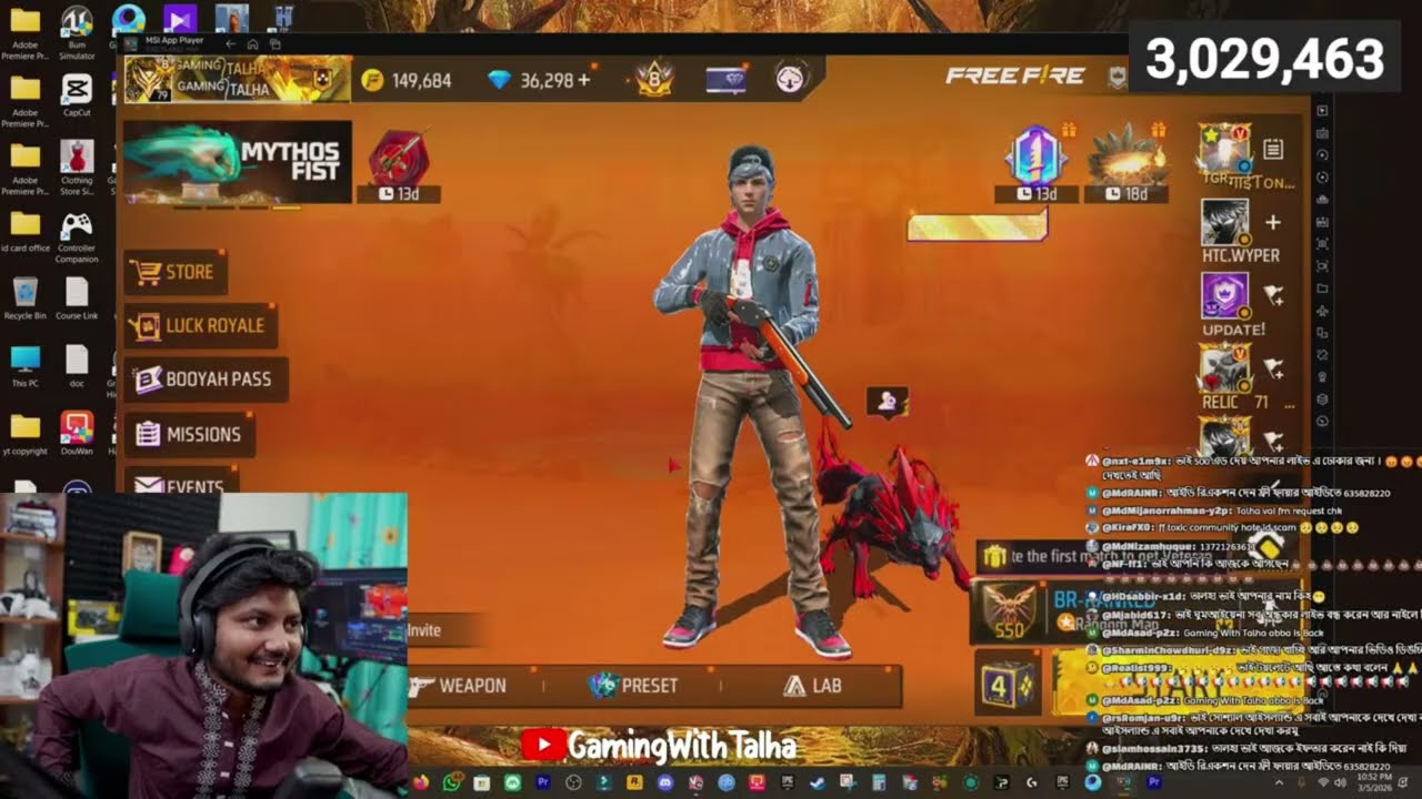 Gaming With Talha ভাই আবার Freefire install দিলো লাইভ এ  | Talha Gamer