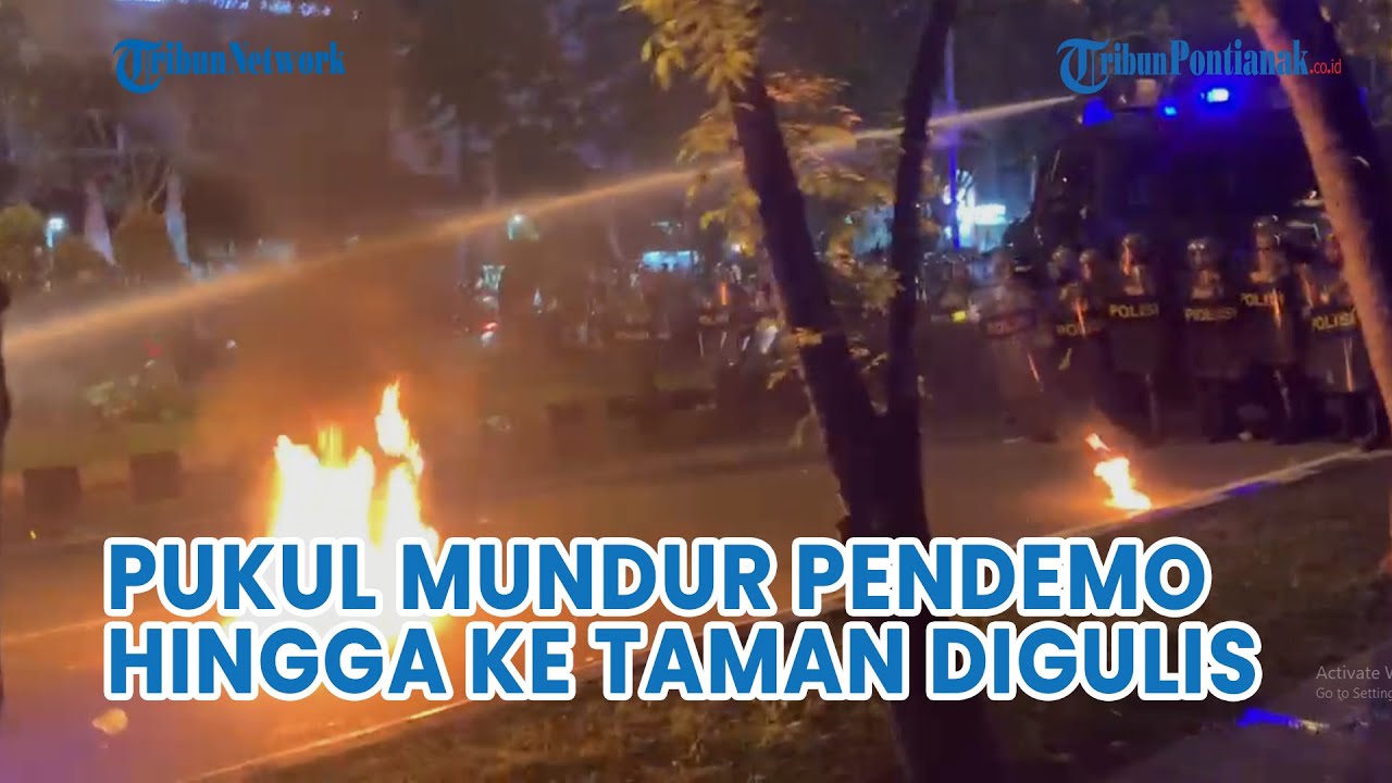 MEMANAS❗ Polisi Pukul Mundur Aliansi Mahasiswa di Kantor DPRD Kalbar