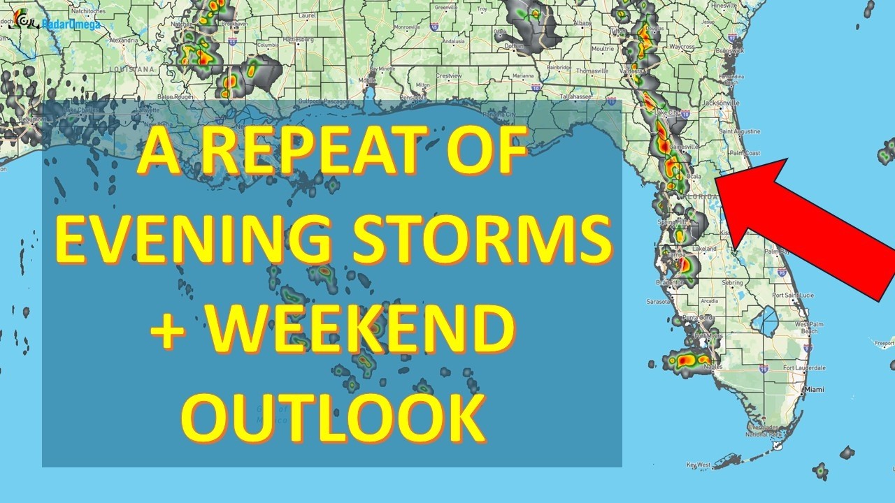 Florida Weather Now — Storm Recap, 24–72 Hour Outlook & Live Webcams  Weekend Late‑Day Storm Chances
