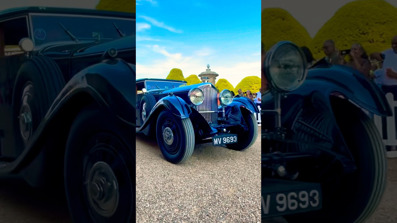 CLASSIC 1931 BENTLEY 8 LITRE SALOON BY FREESTONE & WEBB DRIVING OUT OF CAR SHOW! #shorts #viral #yt