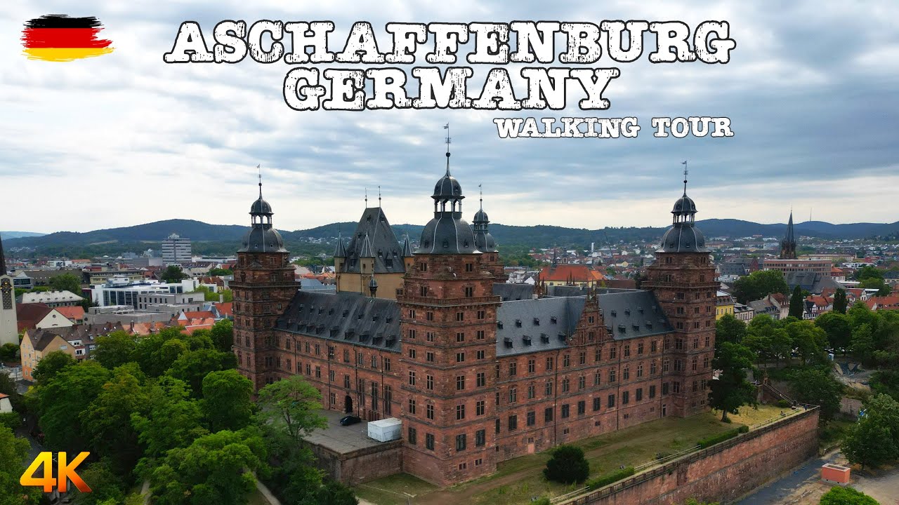 Aschaffenburg, Germany - Walking Tour 4K - Johannisburg Palace, Stiftsbasilika St. Peter & Alexander