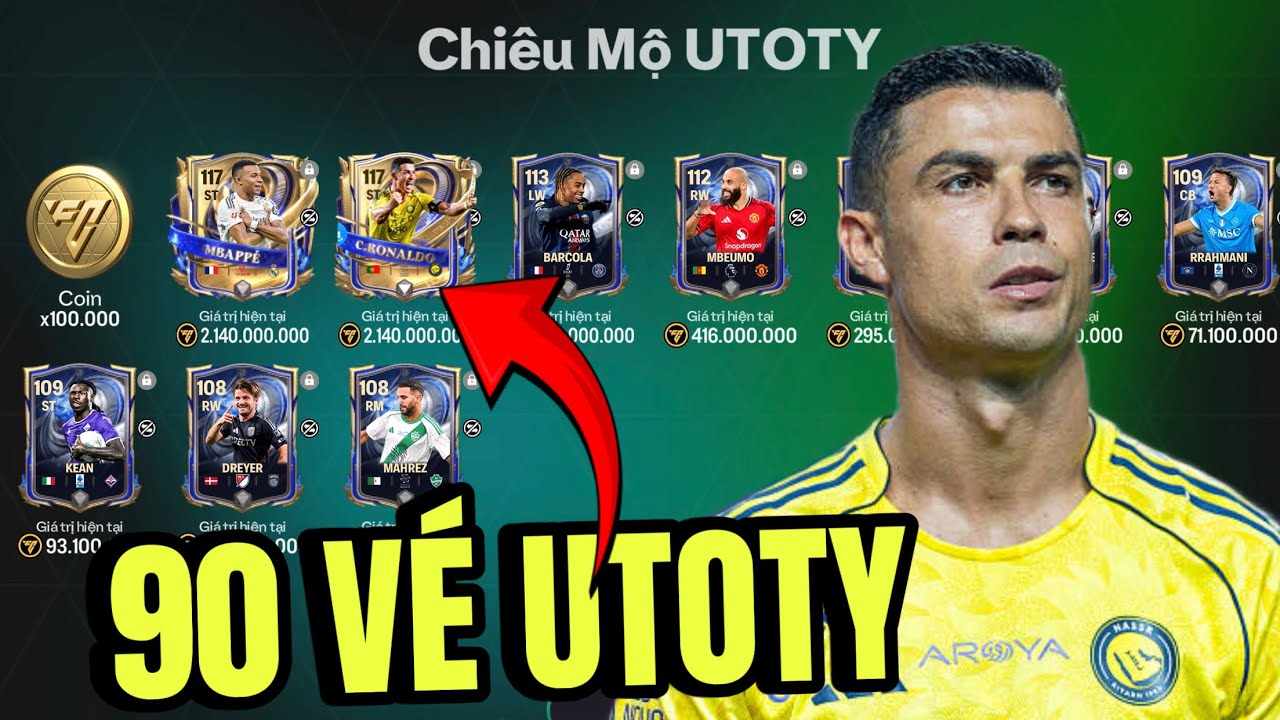 MỞ 90 VÉ UTOTY CỰC CẢM XÚC NHẬN NGAY CẶP ĐÔI RONALDO & MBAPPE MẠNH NHẤT FC MOBILE VIỆT NAM 🇻🇳