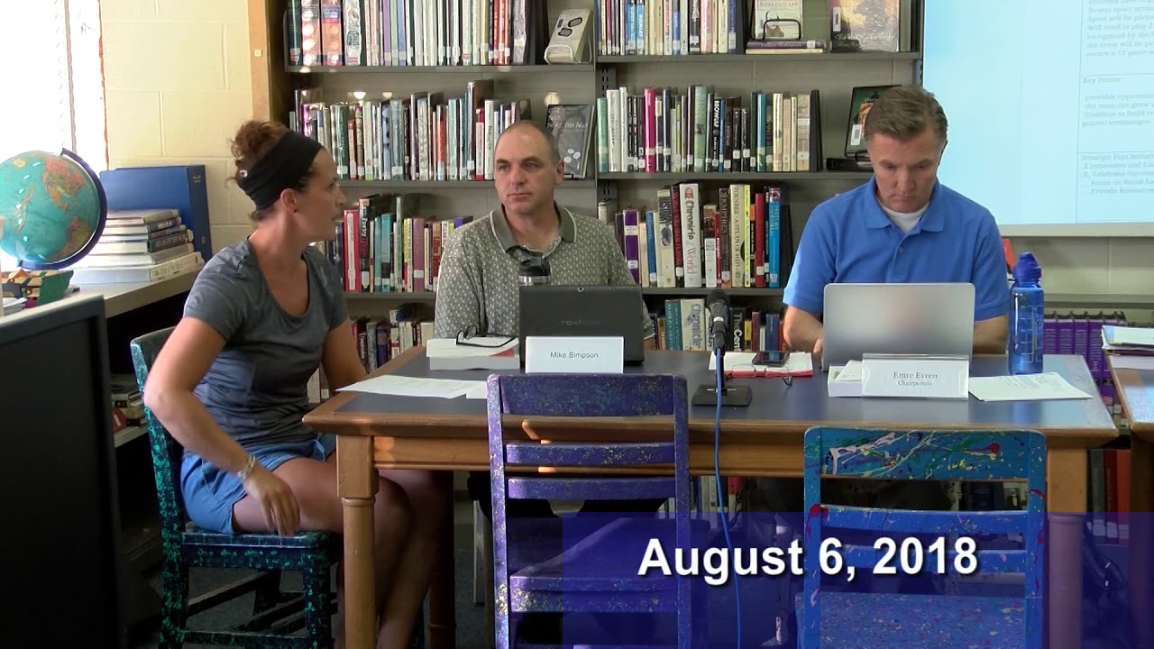 GRANBY MA School Committee Meeting 08-06-18