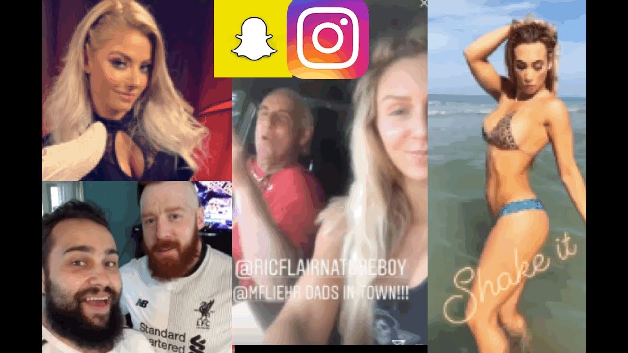 WWE Snapchat/Instagram ft. Alexa Bliss, Carmella, Charlotte, Matt Hardy, Rusev Sheamus n MORE