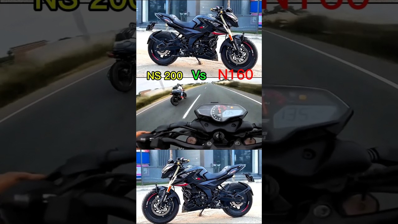 Pulsar n160 vs NS 200 Drag race reality #n160 #pulsarn160 #pulsar #drag #race #shorts