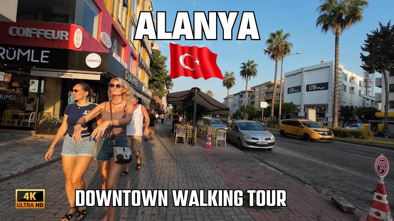 Alanya Downtown Walking Tour Türkiye 2025 | City Center Alanya Antalya Turkey [4K HDR]