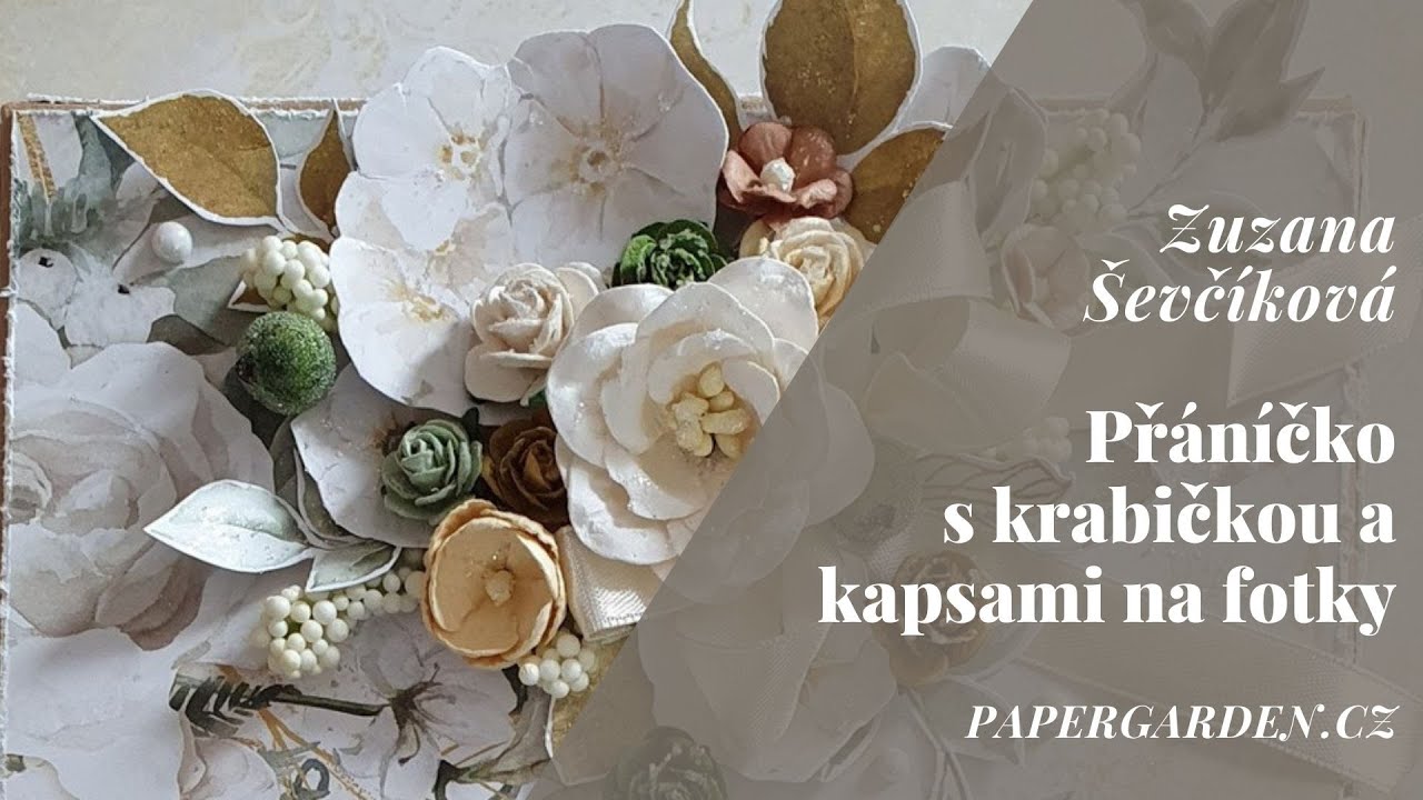 Přáníčko s krabičkou a s kapsami na fotky