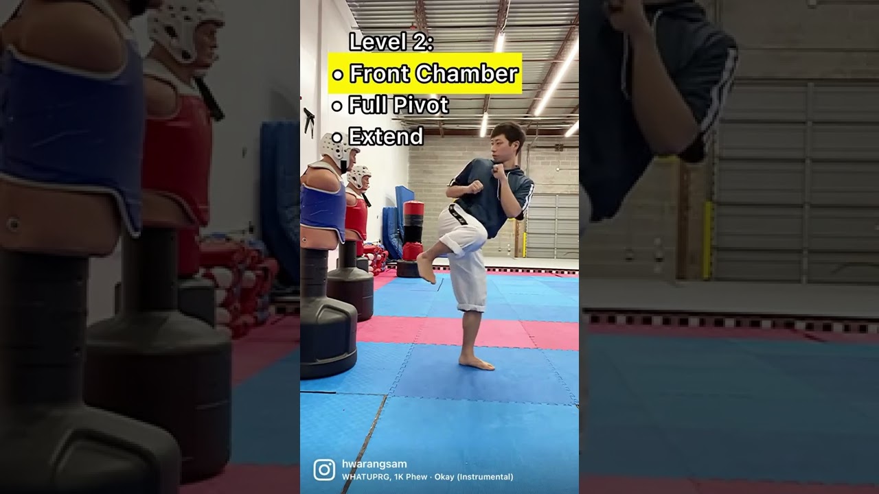 Rear Leg Sidekick Progression - Taekwondo Karate Kickboxing Martial Arts Tutorial