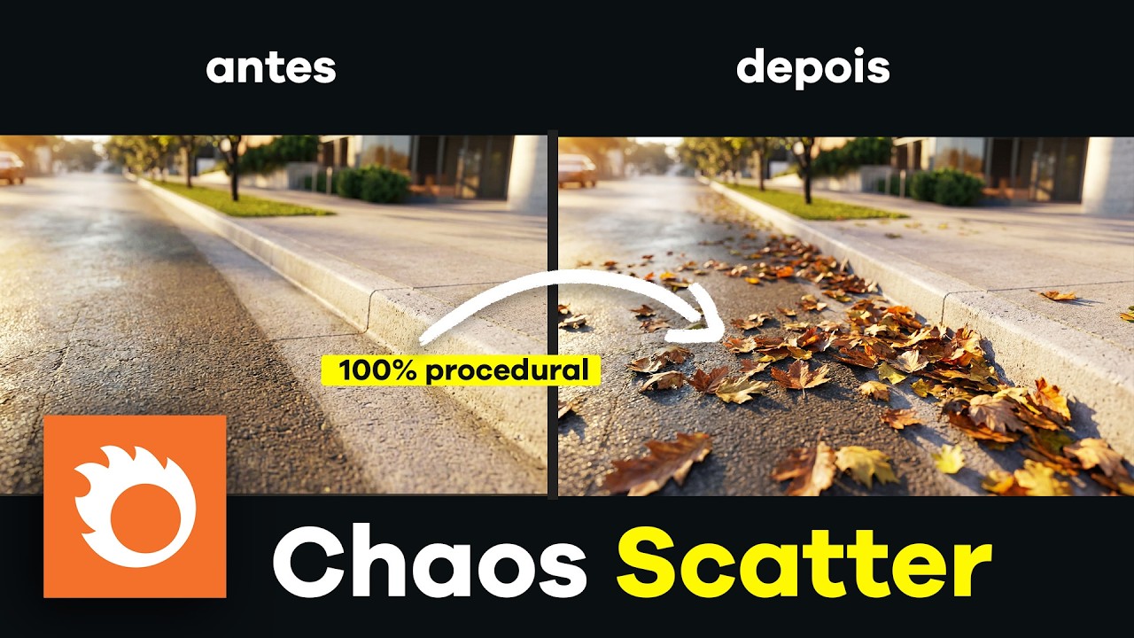 Folhas Caídas Procedurais no Chaos Scatter - Tutorial 3ds Max + Chaos Corona
