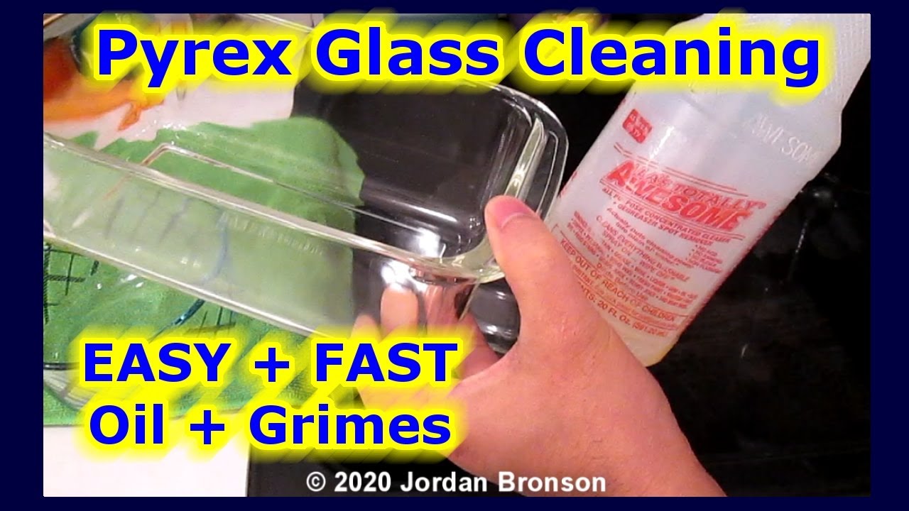 Pyrex Glass Cleaner - EASY CLEANING Old Grimes Old Oil Bake Pan Dish - My New $1.00 Clean Secret !!!
