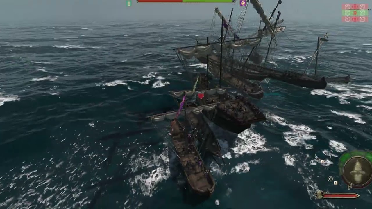 Mount & Blade II: Bannerlord War Sails 200 Kuzait Vs 200 İmparatorluk Gemi SAVAŞI!