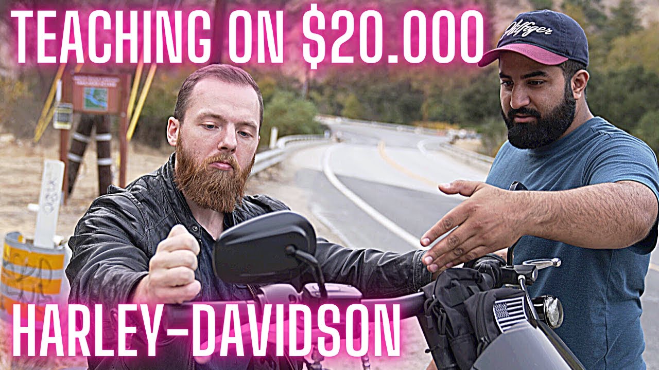 How to Ride a Motorcycle for beginners on $20.000 Harley-Davidson!!!