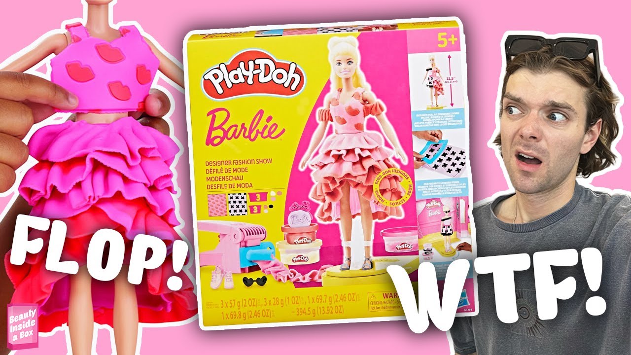 FLOP! Play-Doh Barbie unboxing doll playset review!