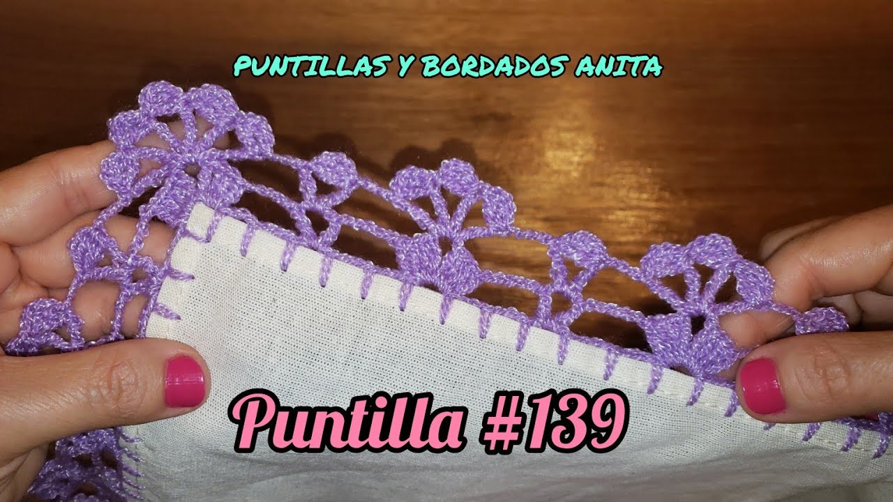 PUNTILLA #139 💜 SOLO 2 VUELTAS #crochet #stitching