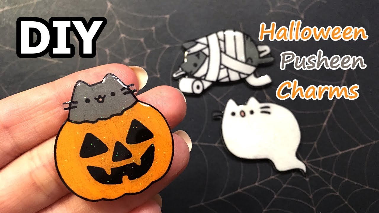 DIY Halloween Pusheen Charm Tutorial | Shrinky Dinks