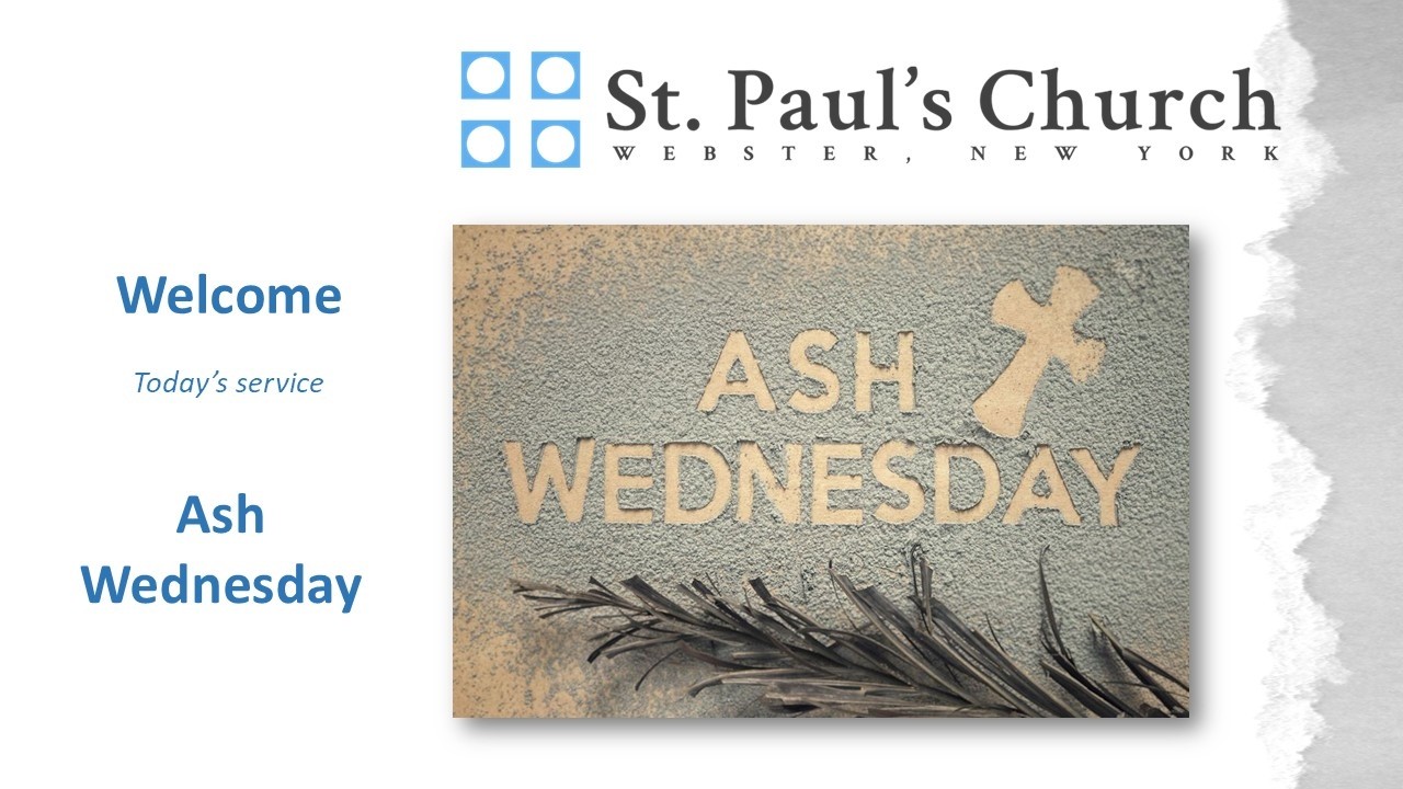 St. Paul's RCC Mass, Ash Wednesday, 6:30 PM ET
