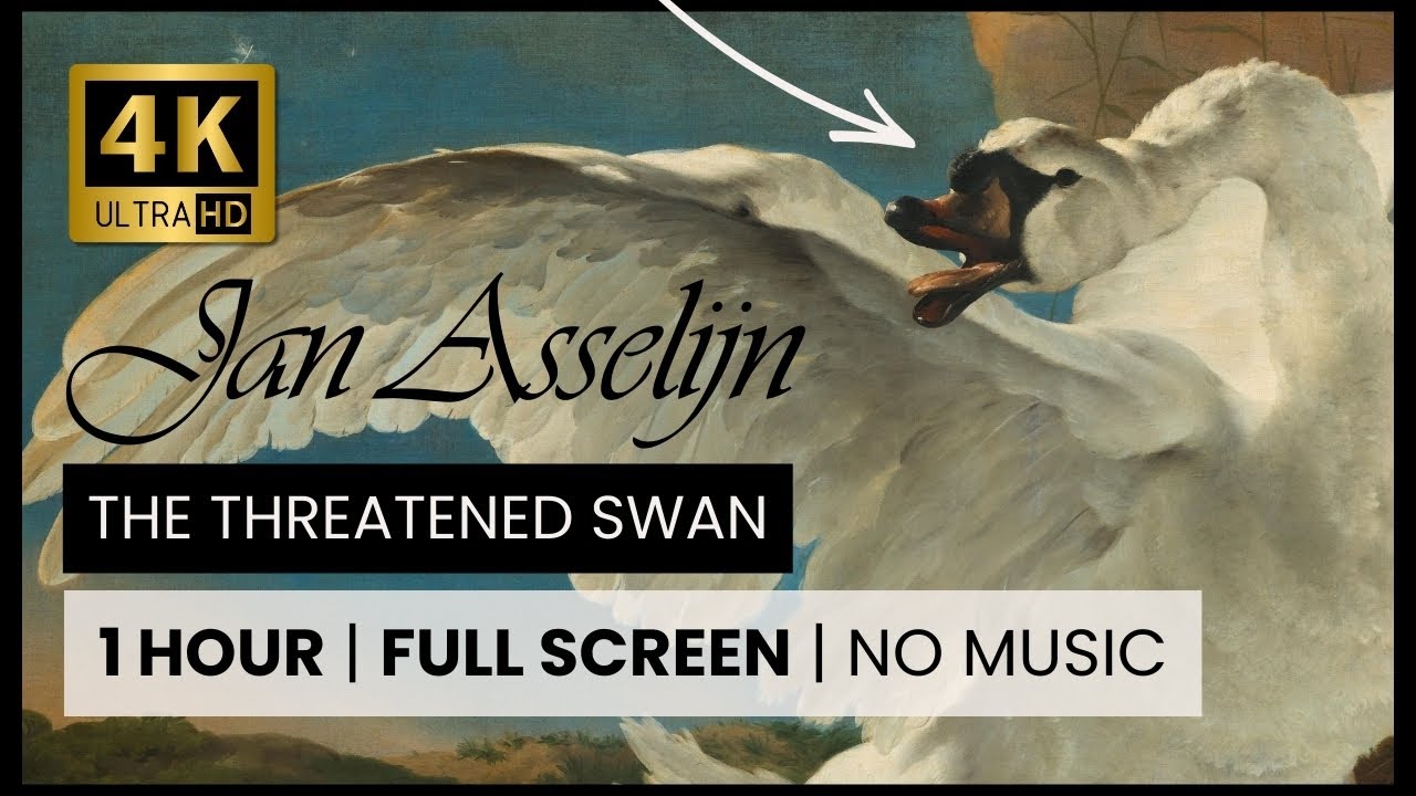 Luxury Home Decor: The Threatened Swan | 4K Static Gallery 🖼️ Pure Visual Experience 1 HOUR painting