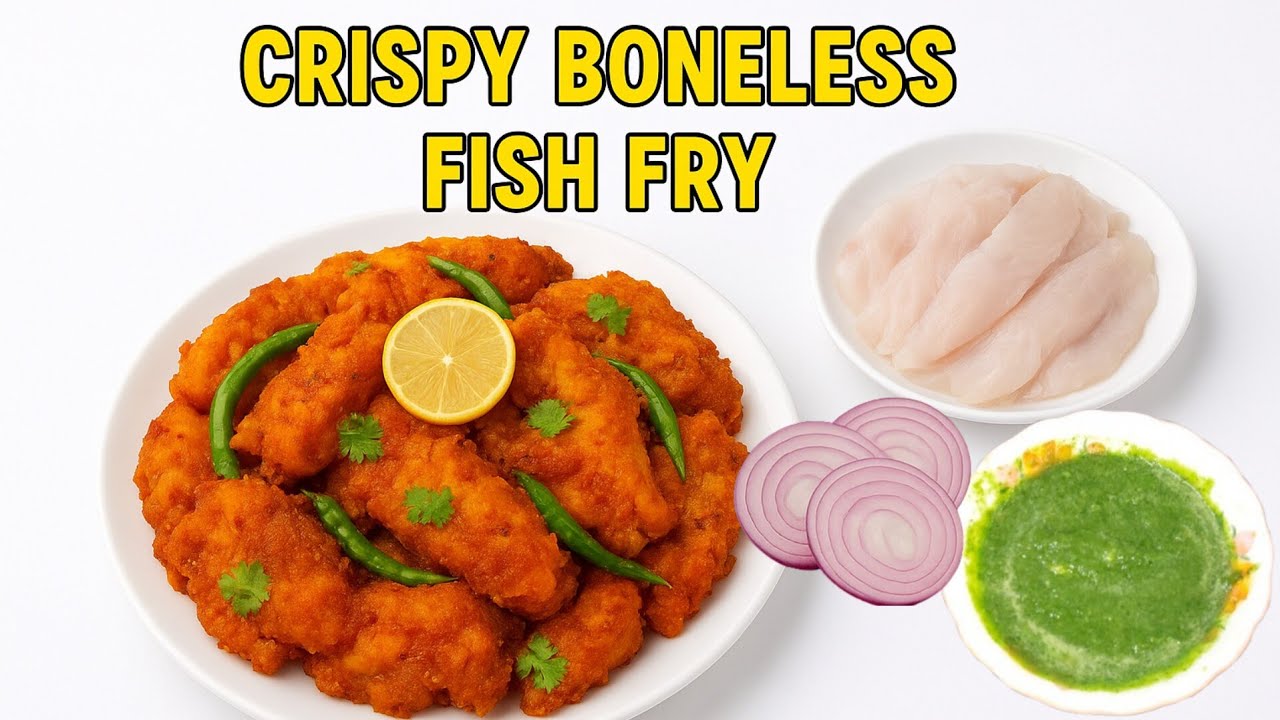 🔥Crispy Boneless Fish Fry Recipe👌 | Easy & Tasty Macchi Fry At Home | How To Make Boneless Fish Fry
