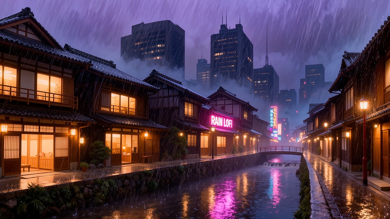 90s Rain Lofi Chill 🌧️ Calm Chillhop Beats for Relax & Study and Focus | 12 Hours Chill Mix