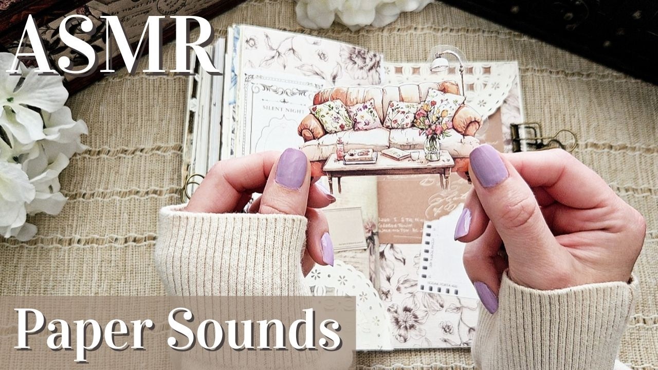 ASMR Decorating a Vintage Journal 🍁 Cozy Autumn at Home | Paper Sounds
