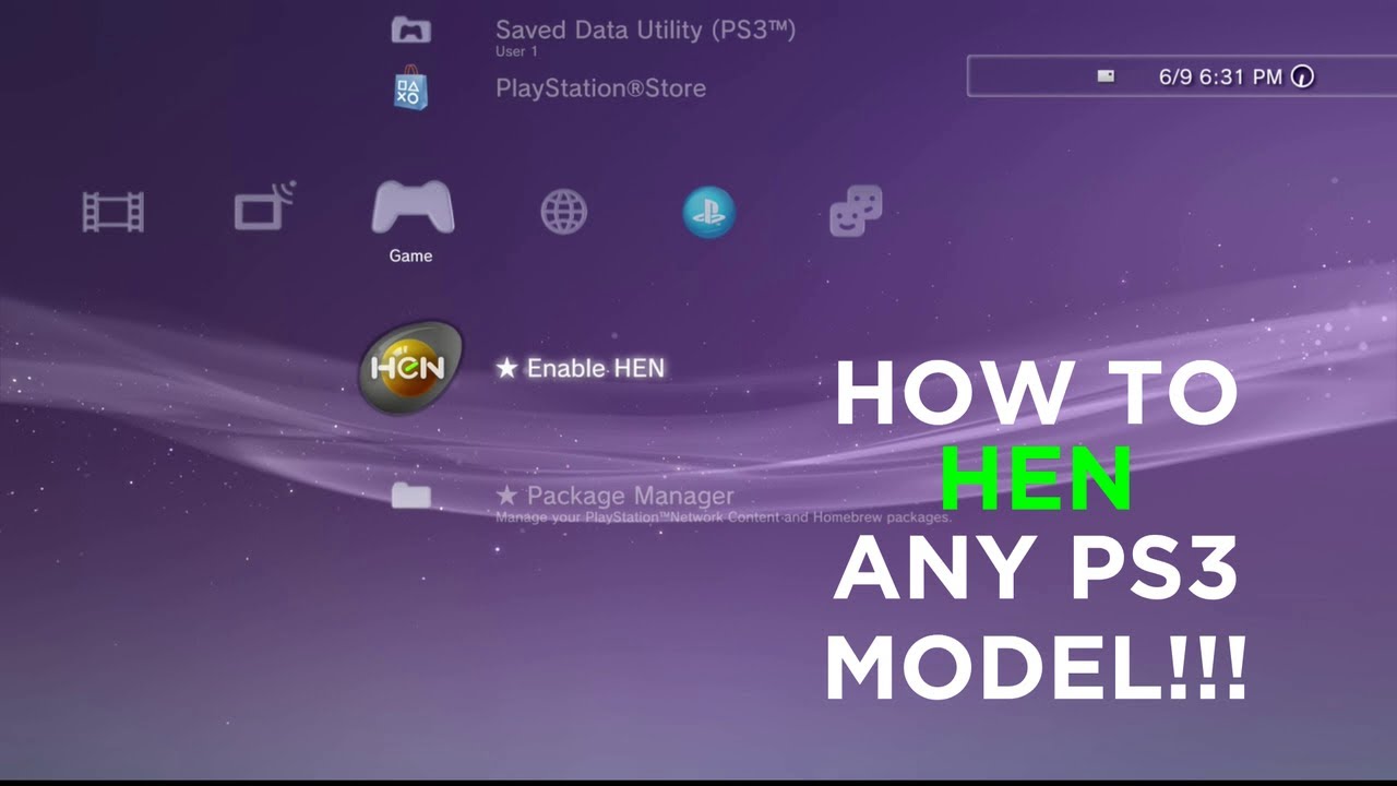 How to Install HEN/HFW on Any PS3 Firmware 4.86 or Lower!!!
