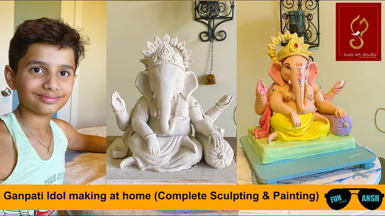How to make Ganesha idol at home | मिट्टी के गणेश जी | #Shadu mati #Ganpati #ganeshchaturthi