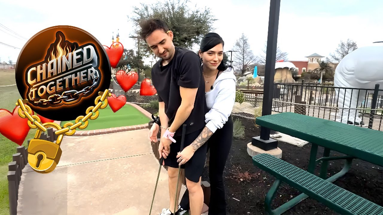 Arther and Juliakins Play Golf While Handcuffed Together | So Cute