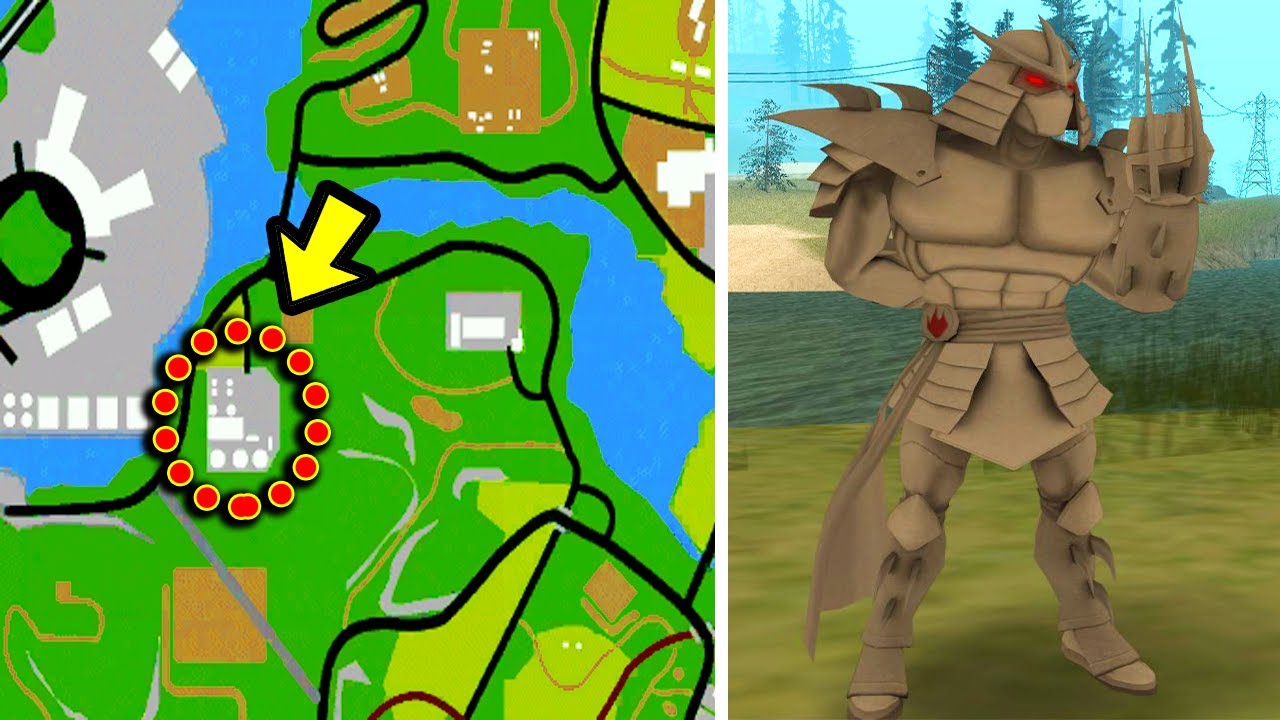 اكتشفت مكان وجود شريدر الشرير في قراند سان اندرياس GTA San Andreas Evil Shredder mod