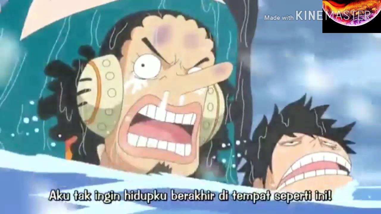 moment brook menyelamatkan luffy,ossup dan robin dari kematian