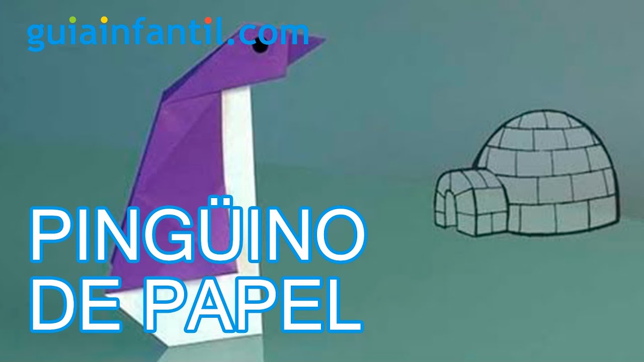 Un pingüino de papel, papiroflexia