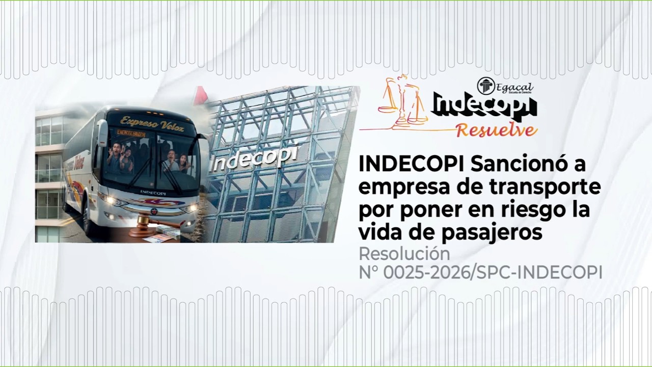 INDECOPI sancionó a empresa de transporte por poner en riesgo la vida de pasajeros - Indecopi Res 19