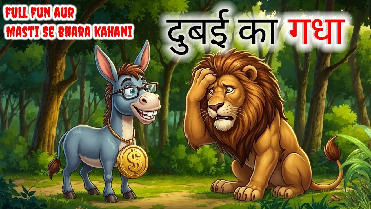 दुबई रिटर्न ढोलू गधा : शेर के उड़े होश! | Comedy Moral Story | Sher aur gadhe Ki Kahani