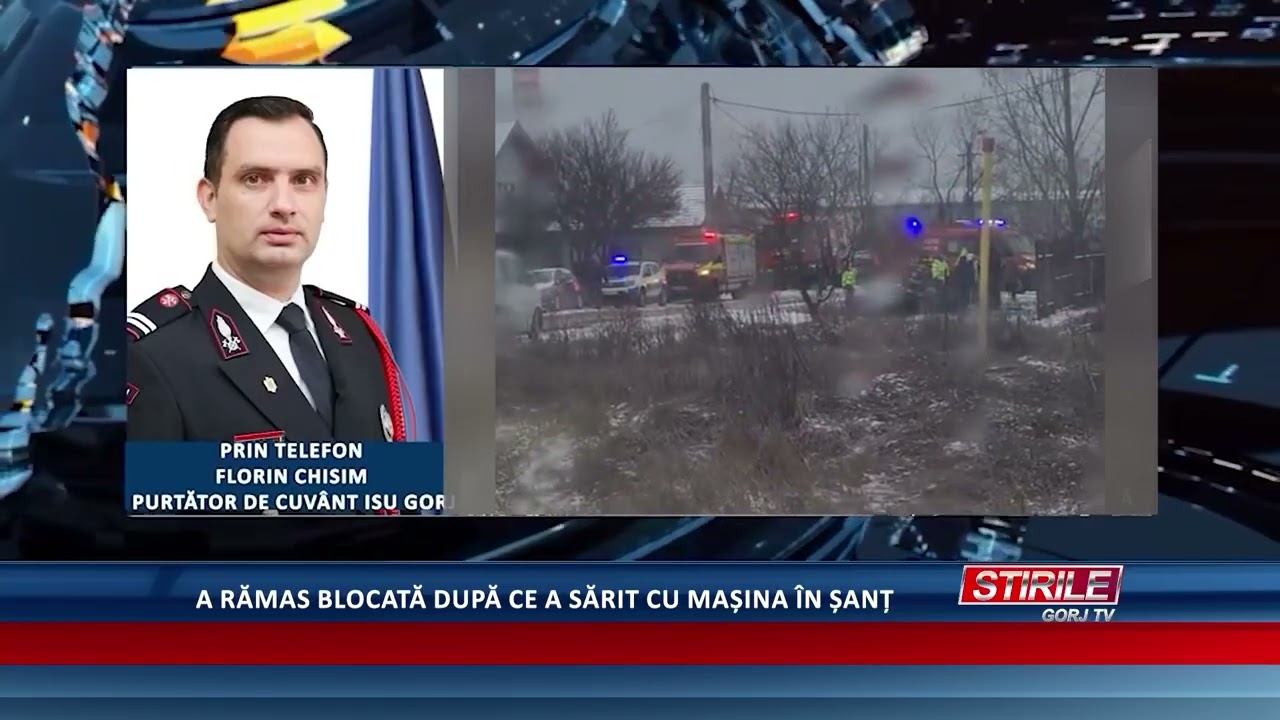 A rămas blocată după ce a sărit cu mașina în șanț   IF