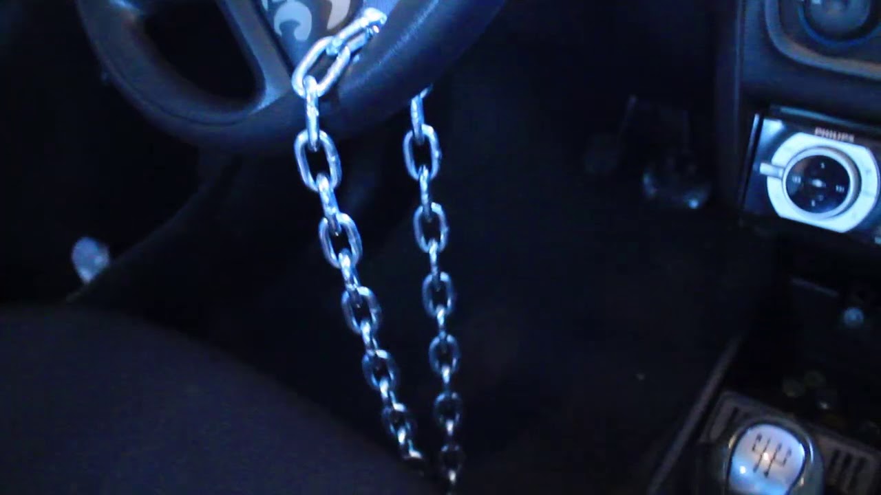 Trava de volante para o carro caseira