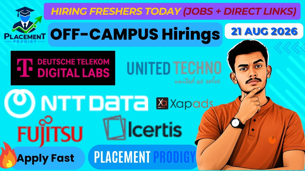 Fujitsu, Icertis, United Techno Hiring | Job Alert Today | 21 August