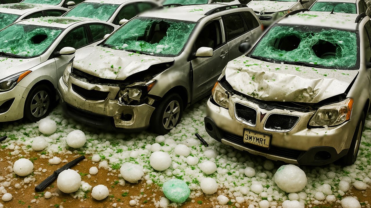 Nebraska Now Ravaged by Massive Hailstorm ! Baseball-Sized Hail Destroys Homes and Cars