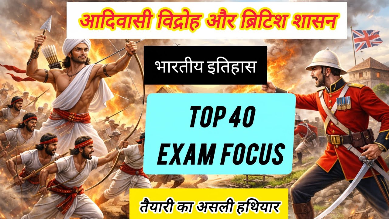 आदिवासी विद्रोह MCQ | ब्रिटिश शासन के विरुद्ध जनजातीय आंदोलन | Most Important Questions#gkquiz 