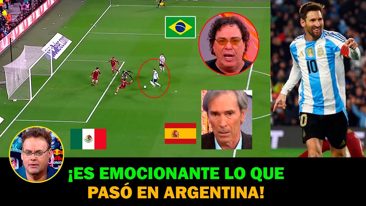 BRASILEROS, ESPAÑOLES Y MEXICANOS EMOCIONADOS SE RINDEN A MESSI Y ARGENTINA VS VENEZUELA!!!