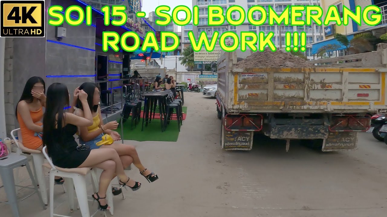 Pattaya Soi 15 Swamp start Swallowing Soi Boomerang   Soi Buakhao August 2023 Thailand