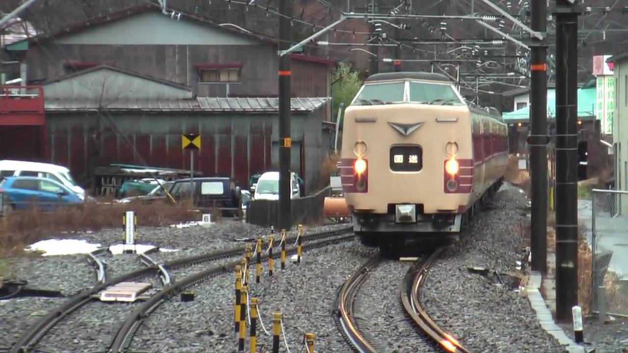 ３８１系国鉄色編成 日根野車６両 木曽平沢駅（回送）
