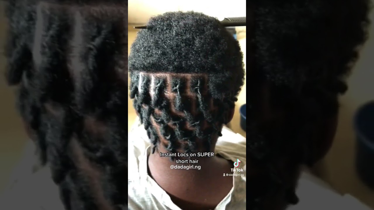 SHORTEST HAIR instant locs😱😱 #dreadlocks #instantlocs #shorthair #dreads
